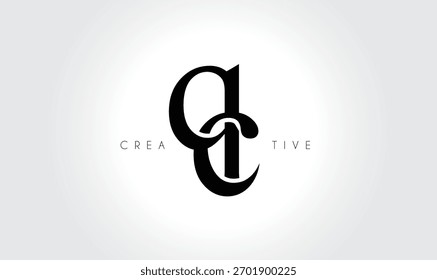 QCqc Elegant Serif Monogram Logo – Luxury Lowercase Typographic Lettermark for Modern Branding