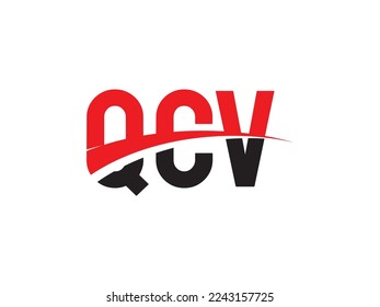 QCV Letter Initial Logo Design Vector Illustration