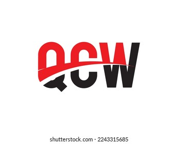 QCW Letter Initial Logo Design Vektorgrafik