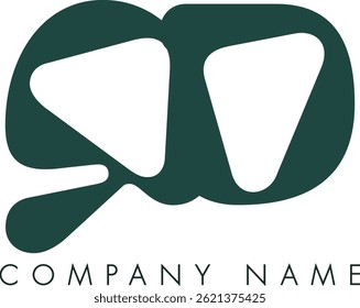 QD creative modern abstract letter logo vector design. Usable for your company or business and brand identity.