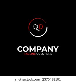 Plantilla de diseño de logotipo de letras modernas creativas de QD
