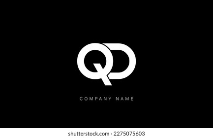 QD, DQ, Abstract Letters Logo Monogram