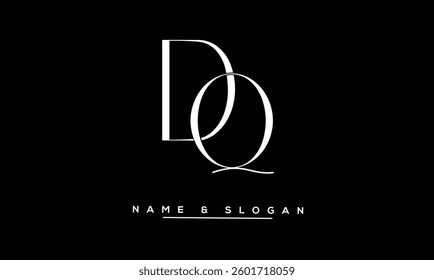 QD, DQ Abstract Letters Logo Monogram