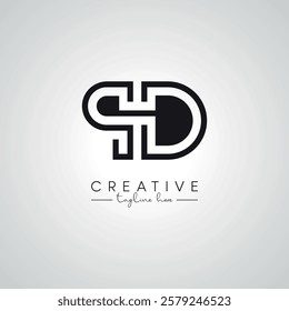 QD DQ Letter Modern Alphabet Logo Design. Initial Based Vector Template.