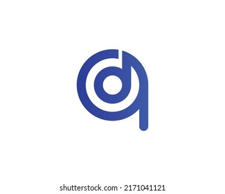 Qd Dq Logo Design Vector Template Stock Vector (Royalty Free ...