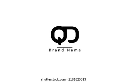 QD DQ Q D abstract vector logo monogram template