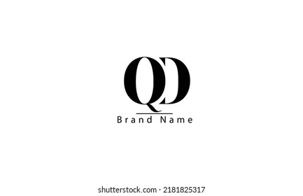 QD DQ D abstrakte Vektorlogo-Monogramm-Vorlage