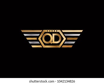QD Hexagon Shape Letter design