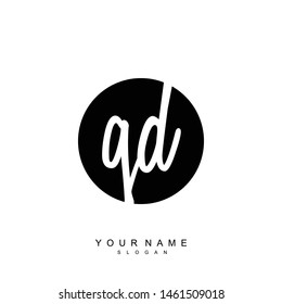 QD Initial beauty floral logo template