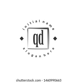 QD Initial beauty monogram logo vector