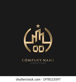 QD Initial Letter Real Estate Luxury house Logo Vector art for Business, Building, Architecture