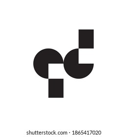 logotipo del vector de letra inicial qd