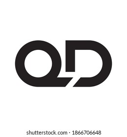 qd initial letter vector logo