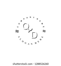 QD Initial logo template vector