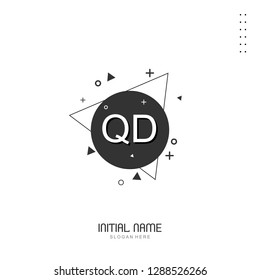 QD Initial logo template vector