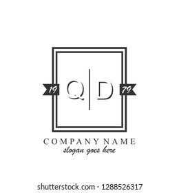 QD Initial logo template vector