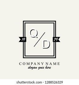 QD Initial logo template vector