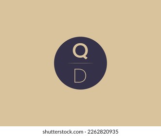 QD letter modern elegant logo design vector images