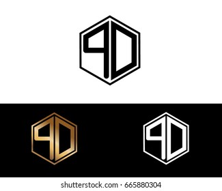 QD letters linked with hexagon shape logo
