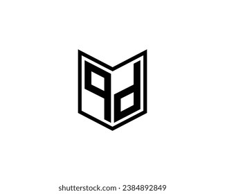 QD logo design vector template