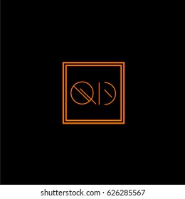 qd logo letter initial, Abstract Polygonal Background Logo, design for Corporate Business Identity,flat icon, Alphabet letter