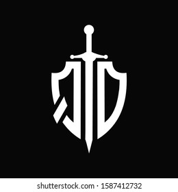 QD logo with shield shape and sword