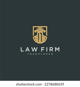QD monogram initial for lawfirm logo ideas with creative polygon style design