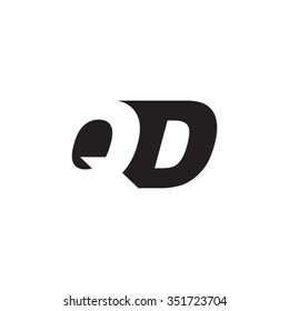 QD negative space letter logo