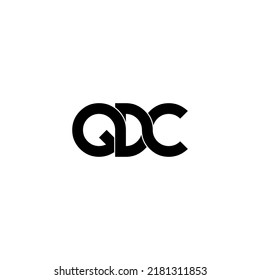 qdc typography letter monogram logo design