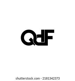 qdf typography letter monogram logo design