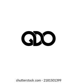diseño de logotipo de monograma original de letra qdo