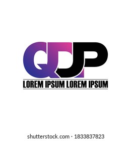 QDP letter monogram logo design vector