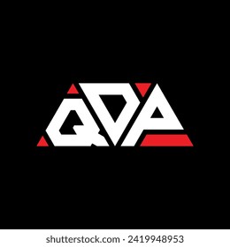 Diseño del logotipo de la letra del triángulo QDP con forma de triángulo. Monograma de diseño del logotipo del triángulo QDP. Plantilla de logotipo vectorial de triángulo QDP con color rojo. Logo triangular QDP Diseño sencillo, elegante y lujoso.