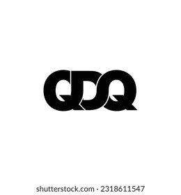 QDQ letter monogram logo design vector