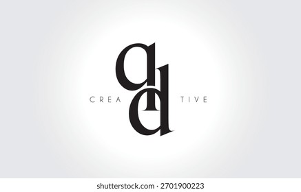 QDqd Elegant Serif Monogram Logo – Luxury Lowercase Typographic Lettermark for Modern Branding