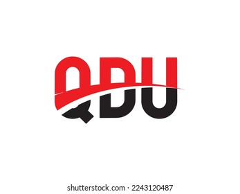 Letra QDU Ilustración del vector de diseño del logotipo inicial