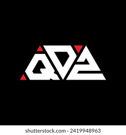 QDZ Dreieck-Buchstaben Logo Design mit Dreieck-Form. QDZ Dreieck Logo Design Monogramm. QDZ Dreieck-Vektorlogo-Vorlage mit roter Farbe. QDZ dreieckiges Logo Einfach, elegant und luxuriös.