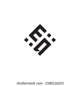 QE abstract geometric concept logo in high quality professional design that will be best for street style