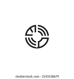 QE circle initial logo concept in high quality professional design that will print well across any print media