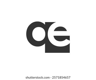 QE creative geometric initial based modern and minimal logo. Letter q e trendy fonts. Universal professional elegant techno vector design.