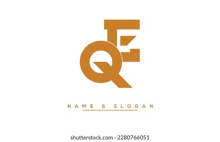 QE, EQ Abstrakte Buchstaben Logo Monogramm