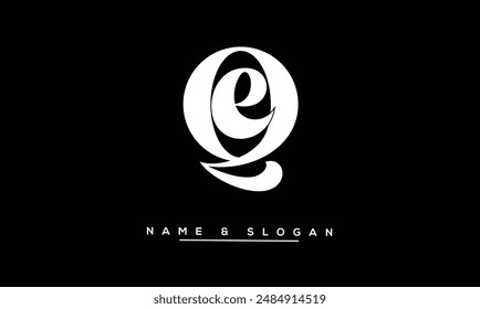 QE, EQ Abstrakte Buchstaben Logo Monogramm