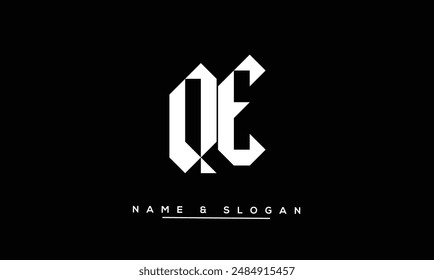 QE, EQ Letras Abstractas Logo Monograma