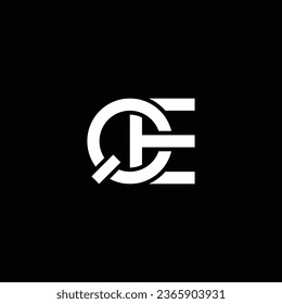 QE or EQ abstract outstanding professional business awesome artistic branding company different colors illustration logo