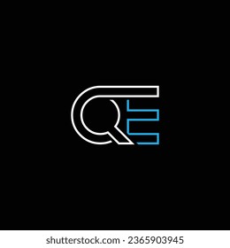 QE or EQ abstract outstanding professional business awesome artistic branding company different colors illustration logo