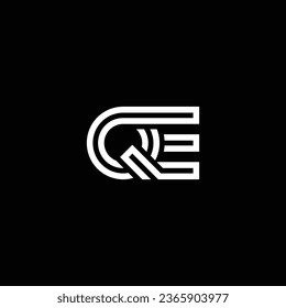 QE or EQ abstract outstanding professional business awesome artistic branding company different colors illustration logo