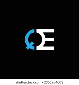 QE o EQ abstracto sobresaliente negocio profesional asombroso marca artística empresa de diferentes colores ilustración logo