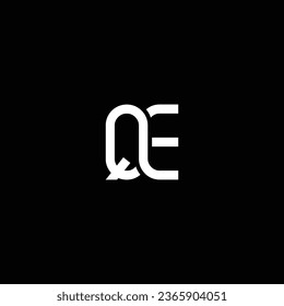 QE o EQ abstracto sobresaliente negocio profesional asombroso marca artística empresa de diferentes colores ilustración logo