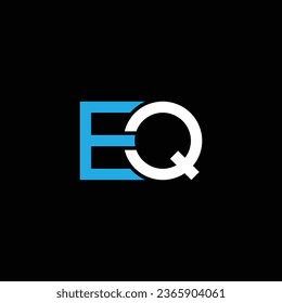 QE o EQ abstracto sobresaliente negocio profesional asombroso marca artística empresa de diferentes colores ilustración logo