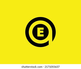 QE EQ logo design vector template
